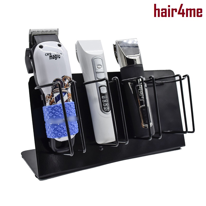 Barber Hair Clipper Holder Stand 4 Rows Hair Tools Storage Rack Tray ...