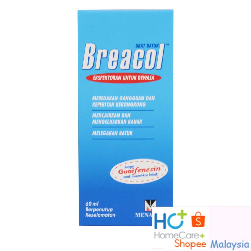Breacol Cough Relief Adult Syrup (60ml) Shopee Malaysia