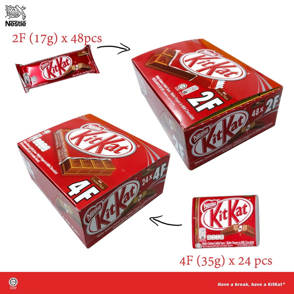 KIT KAT WAFER FINGER IN MILK CHOCOLATE 2F *Foil Wrap* 4F *Alufoil Wrap