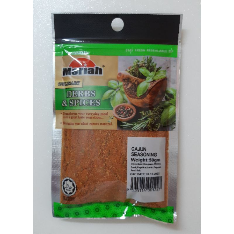 50g Meriah Cajun Seasoning (Halal Certified) Shopee Malaysia