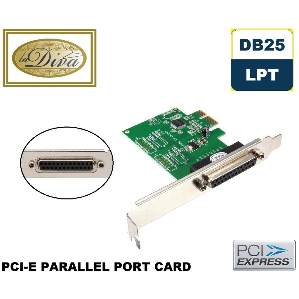 TINYTECH HIGH QUALITY PCI-E 1 PORT DB25PIN PARALLEL PRINTER PORT