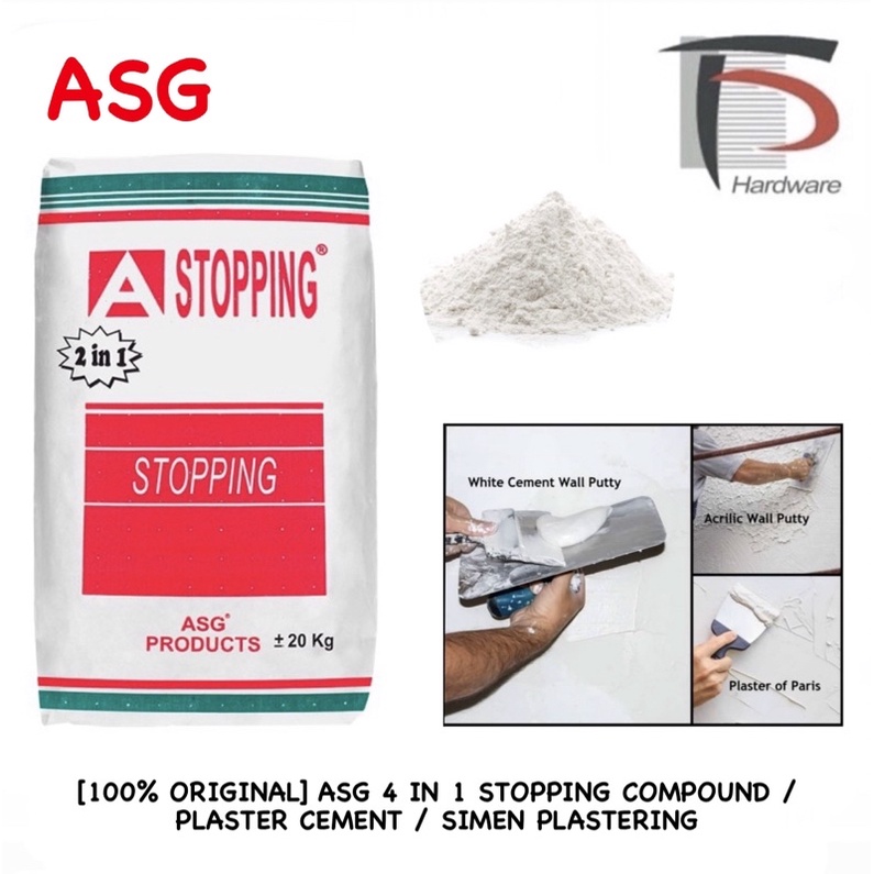 [100% ORIGINAL] ASG 4 IN 1 STOPPING COMPOUND / PLASTER CEMENT / SIMEN ...