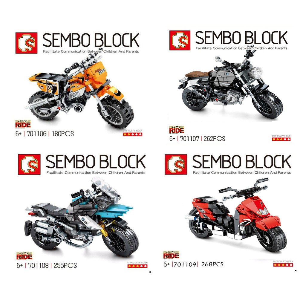 Sembo Techinque Street Racing Motor Bike Block Series Toys for Kids ...