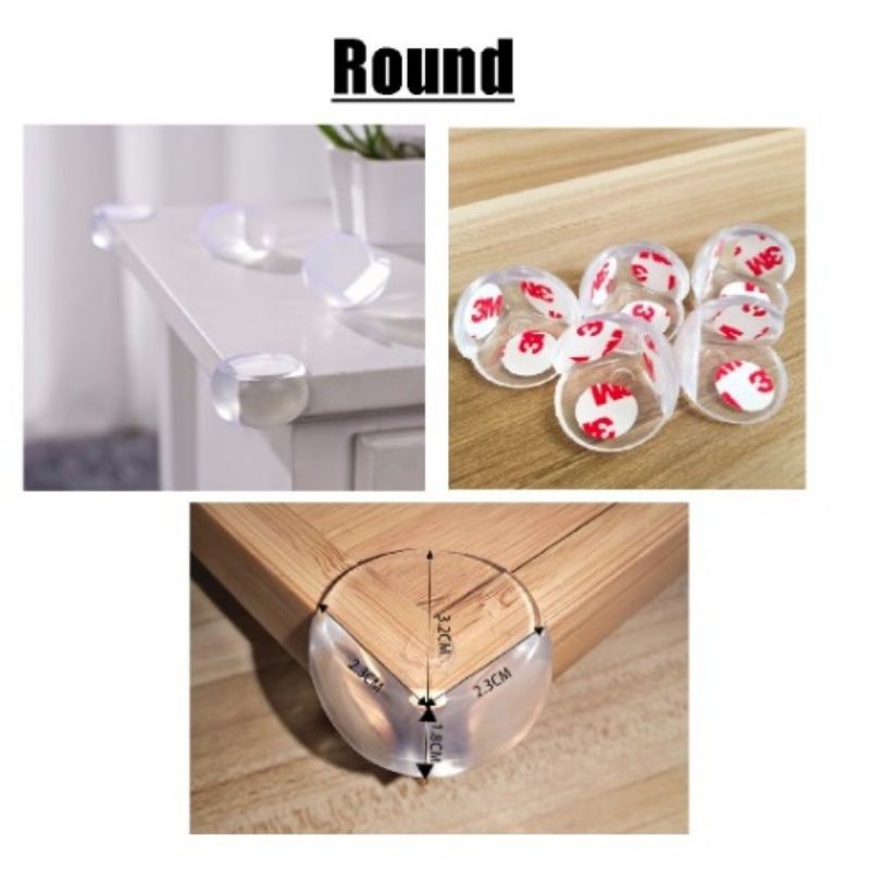 Silicone Table Corner Protector Safety Edge Guard Round Shape