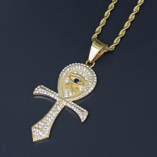 Ancient Egyptian Horus Eye Cross Pendant Necklace for Women and Men Hip ...