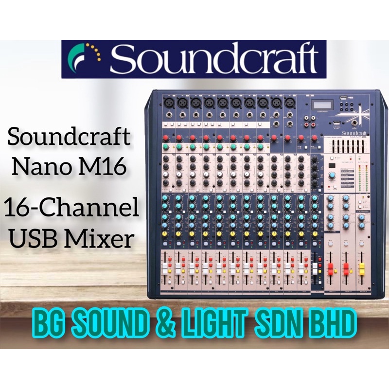 SOUNDCRAFT NANO M16 Professional Compact Analog Mixer ( M16 ) Shopee