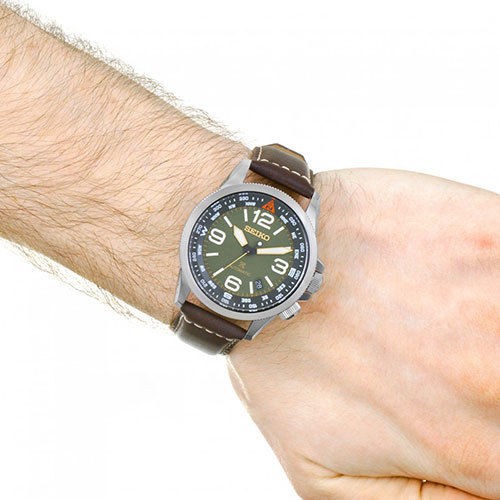 Seiko Men s Prospex Automatic Green Dial Leather Band Watch SRPA77K1 Shopee Malaysia