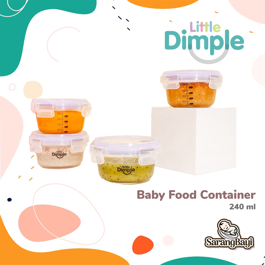 Little Dimple Baby Food Container 240ml Baby Snack Container Shopee
