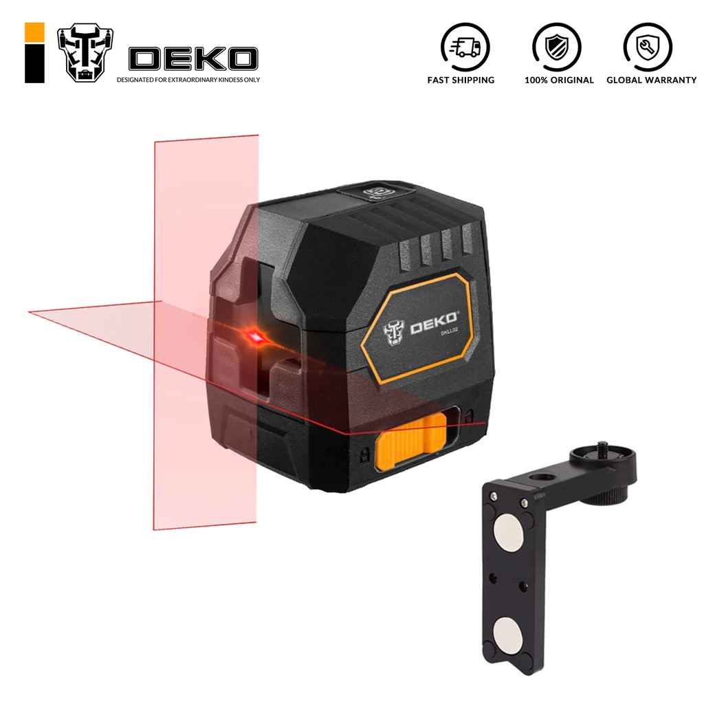 DEKO DKLL02 Mini Style 2 Lines Self-Leveling Laser Level Cross Line ...