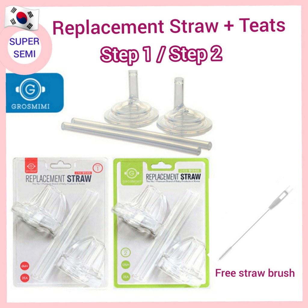 Grosmimi Replacement Straw Kit Stage 1 (6m+)