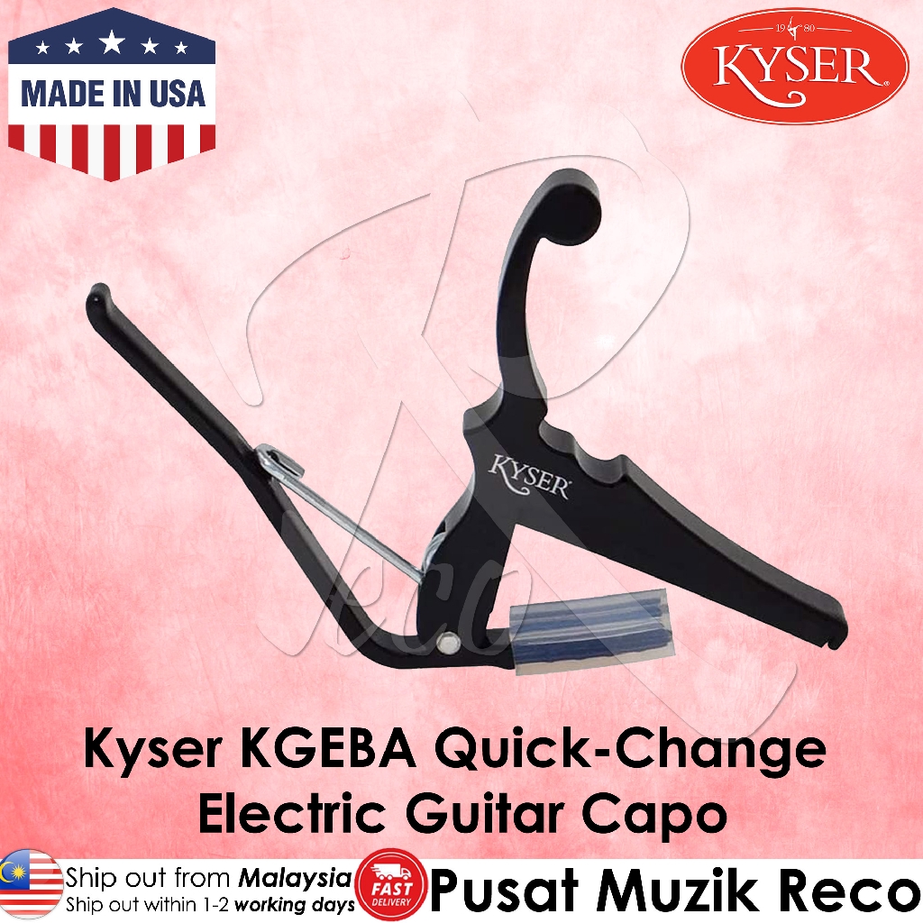 Kyser KGEBA Quick Change Electric Guitar Capo (Made in USA) Kapo Gitar