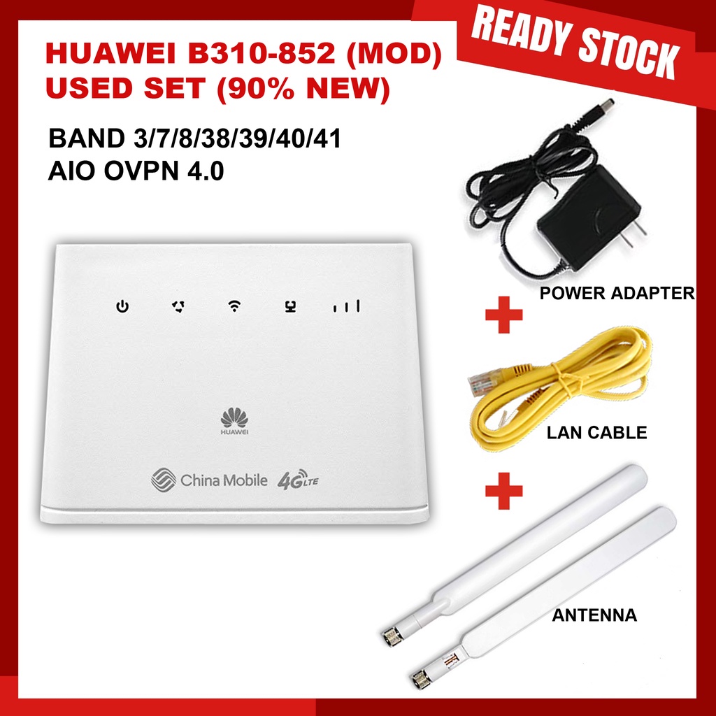 Huawei B310 852 Modified Unlimited Hotspot Modem Aio Ovpn 100 Original Huawei Shopee Malaysia 4522