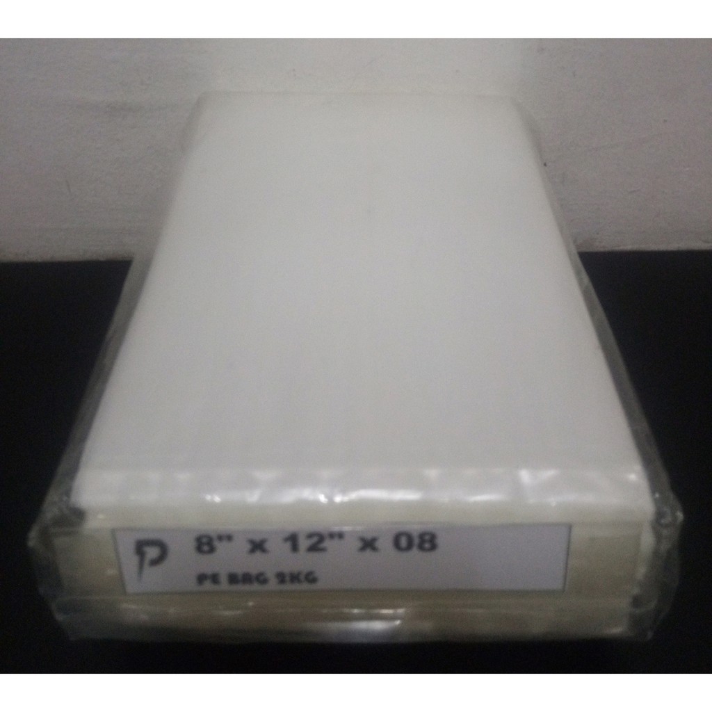 PE 08 Clear Plastic Bag / 8 x 12 inch Clear PE 08 (0.08mm) Plastic Bag /  Thick PE Bag / Jenis Tebal / Pembugkus Kerepek