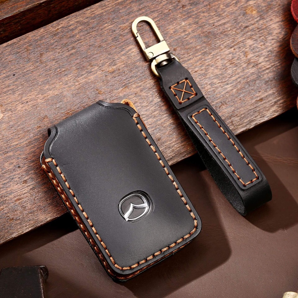 Genuine Leather Key Cover For Mazda Cx8 2023 2024 2 3 6 Cx5 Cx3 Cx30 