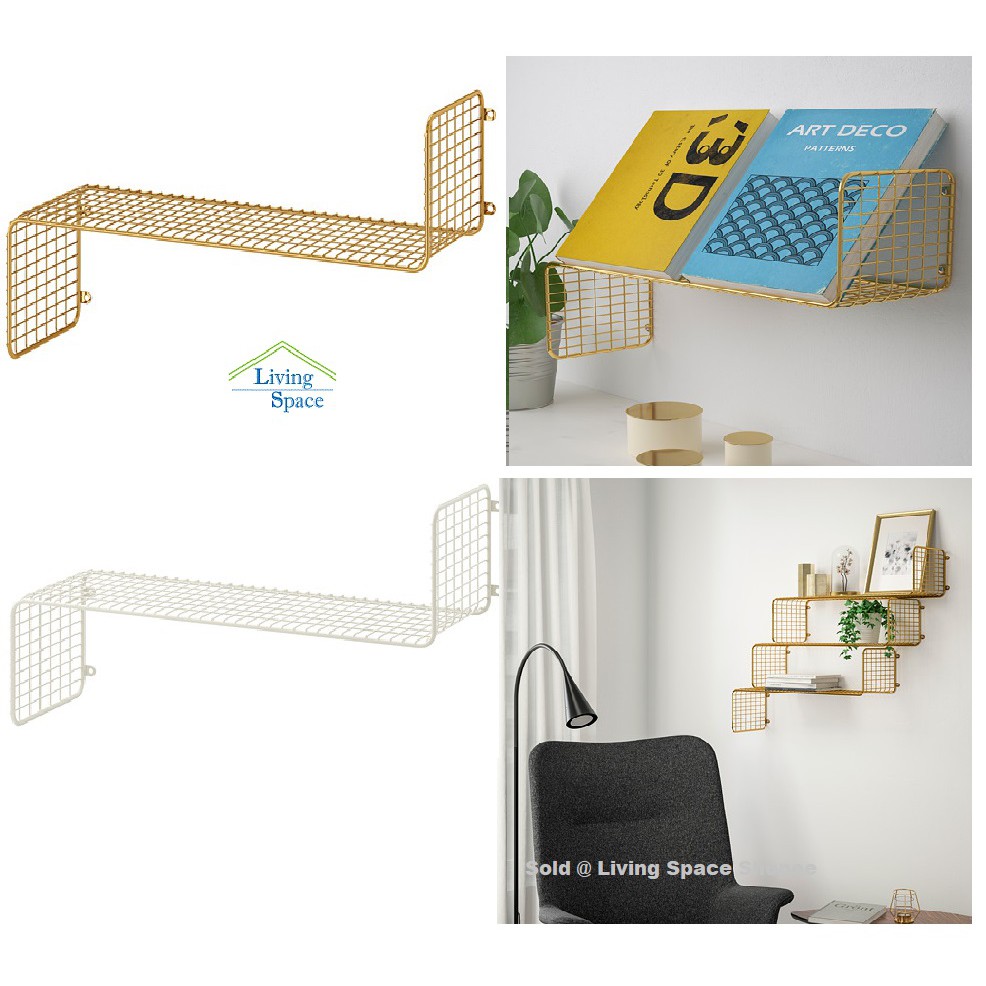 SVENSHULT Wall shelf, gold-colour, 60x20 cm - IKEA