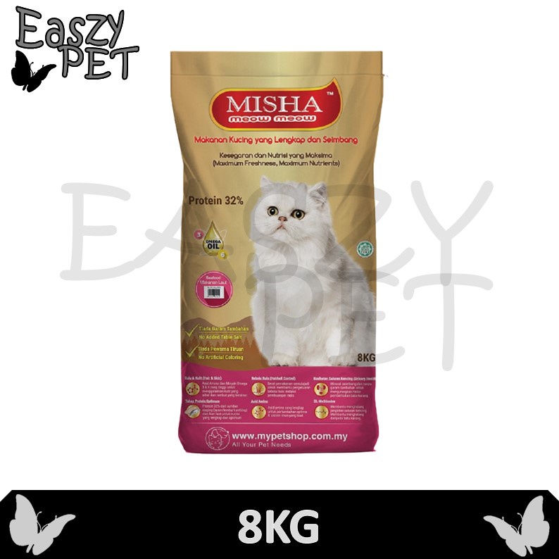 Misha Cat Dry Food 8KG Chicken Tuna Ocean Fish Seafood Cat Food Makanan Kucing Dry Food Pet Food Shopee Malaysia