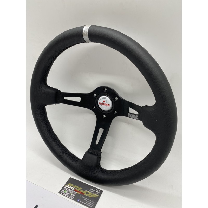 Momo Full Speed Steering Wheel White Momo Logo With Japan Logo Design ...