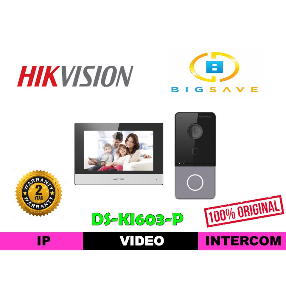 HIKVISION DS-KIS603-P IP VIDEO INTERCOM KIT | Shopee Malaysia