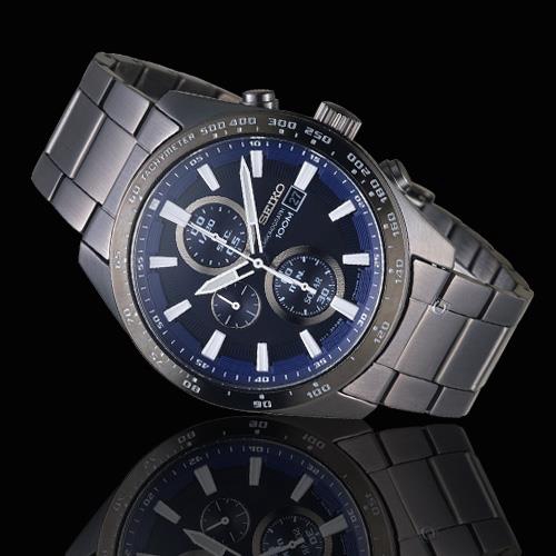 SEIKO CRITERIA SSC655P1 Quartz Solar Chronograph Blue Dial Sapphire Glass Black Stainless Steel Bracelet Men s Watch Shopee Malaysia