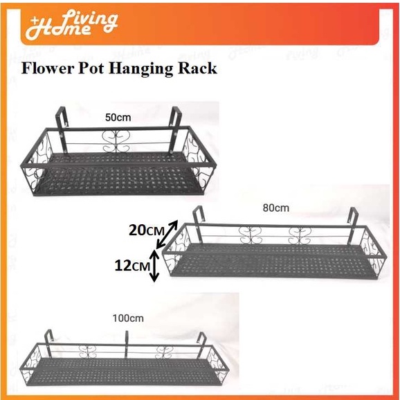 Flower Hanging Rack / Flower Pot Rack / Balcony Flower Rack / Rak Pasu ...
