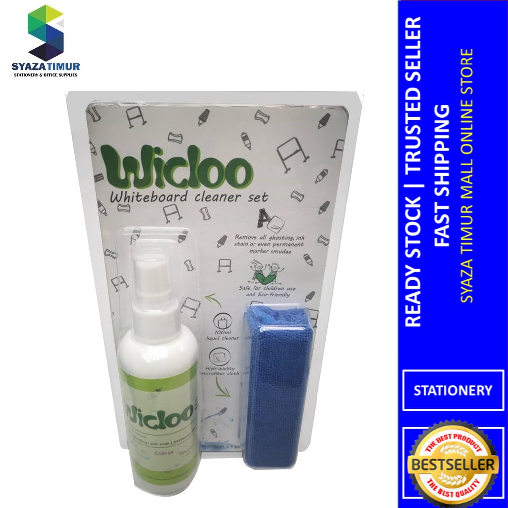 Wicloo Whiteboard Cleaner Set TPEWC 100 With Towel Shopee Malaysia