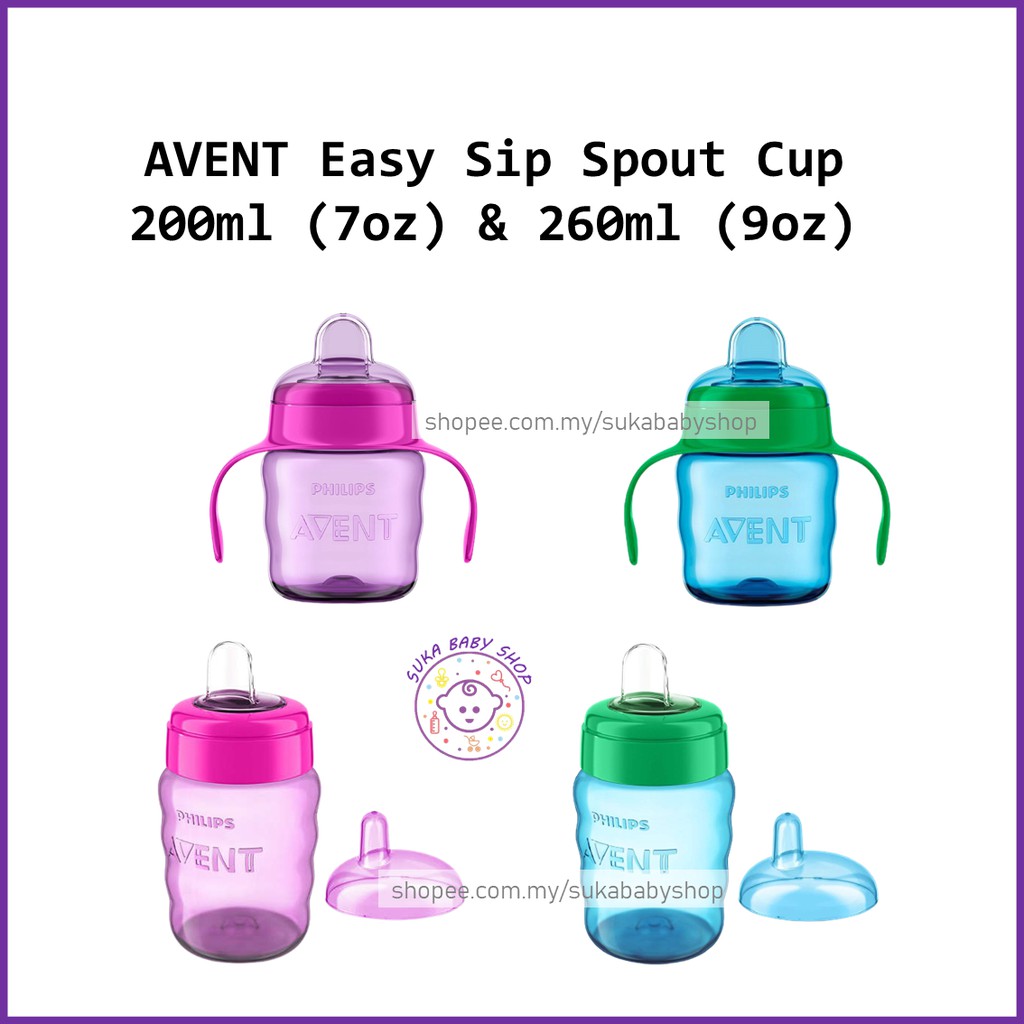 Philips Avent Easy Sip Spout Cup 200ml (7oz) & 260ml (9oz) | Shopee ...