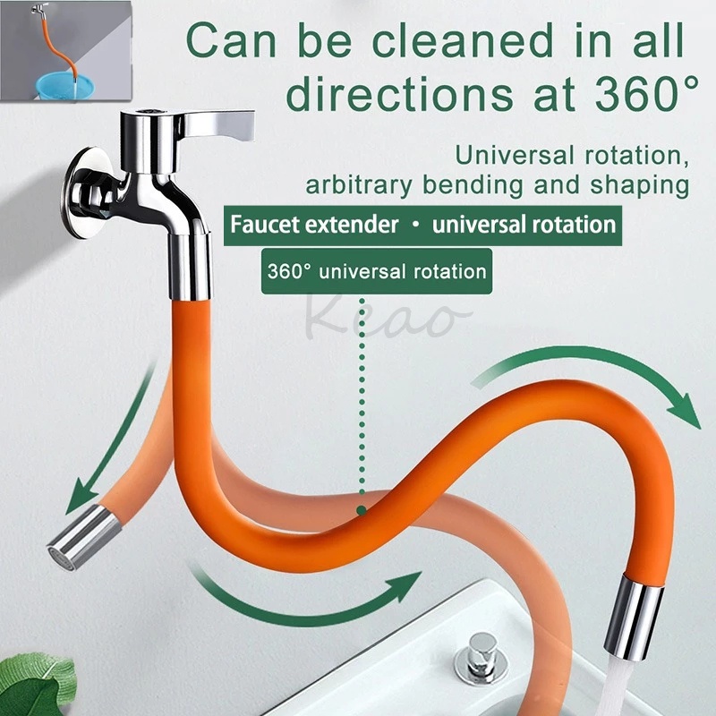 Universal Faucet Extension Extender 360° Rotation Adjust Bending Faucet ...