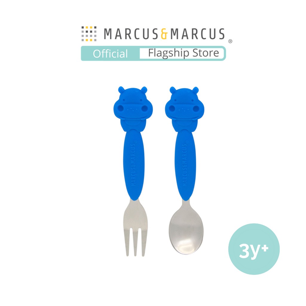 Marcus&Marcus - Baby Fork & Spoon (Silicone BPA-Free, PVC-Free