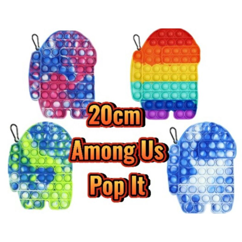 New Arrived 20cm Among Us Pop It Push Pop Bubble Fidget Toy | Shopee ...