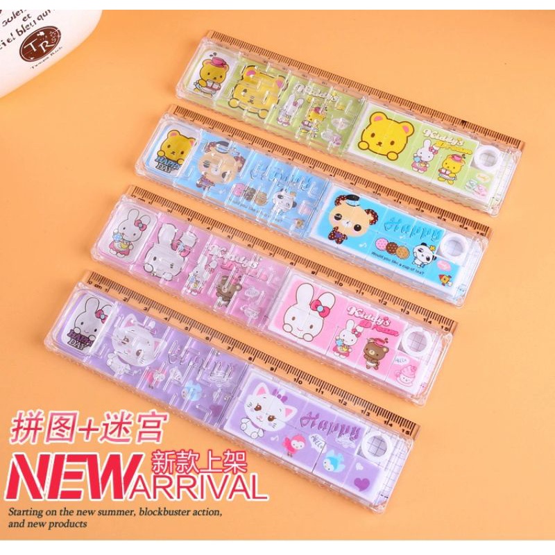 🔥Ready Stock🔥 Cute Cartoon Ruler Maze + Puzzle Ruler 15cm | Shopee Malaysia