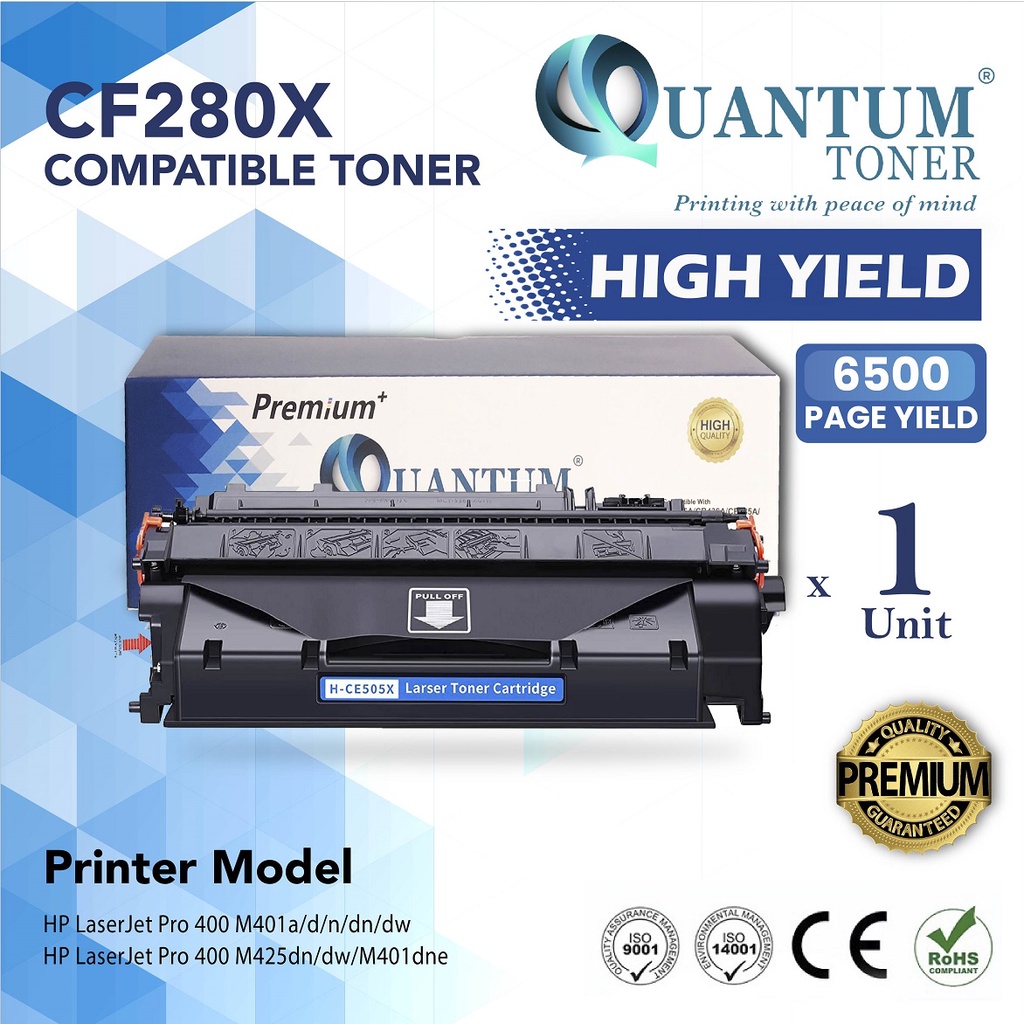 Toner HP CF280AB 80A Black Preto Para HP Laserjet Pro M401dn, M401dw