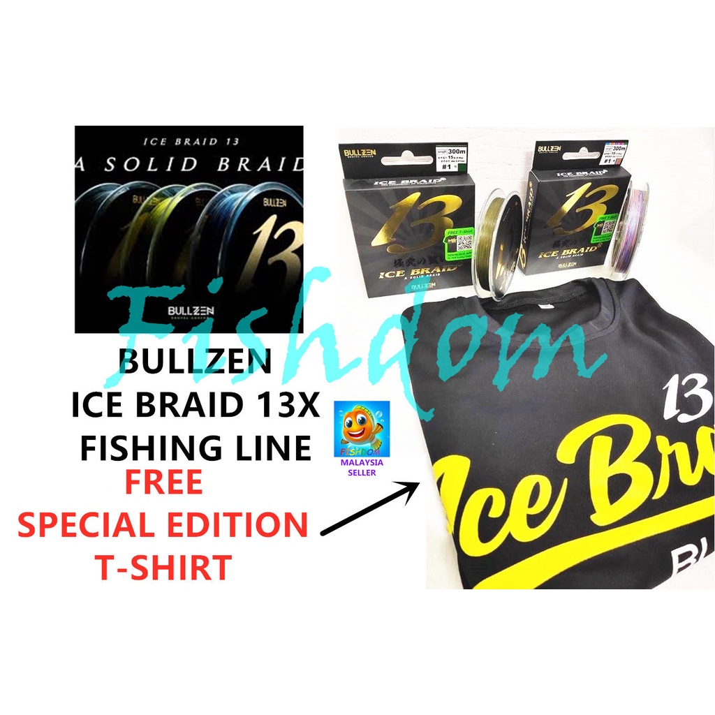 FISHDOM NEW Bullzen Ice Braid 13X World's Strongest Fishing Line Powerful