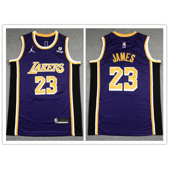 Los Angeles Lakers Jordan Brand 2022-23 Custom Purple Basketball Jersey • Kybershop