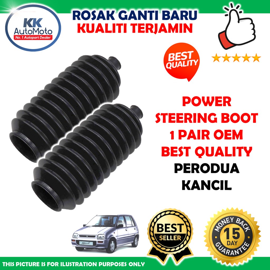 1 Pasang Perodua Kancil Best OEM Pair Power Steering Boot Cover