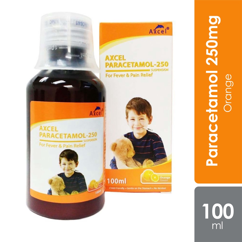 [SHIPIN24H] Axcel Paracetamol  250 Orange 90ml UBAT DEMAM / PORO