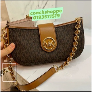 Michael Kors Carmen Small Flap Belted, Women's Fashion, Bags & Wallets,  Purses & Pouches on Carousell