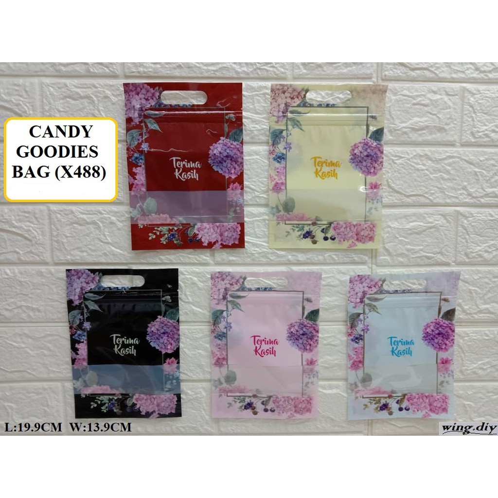 CANDY GOODIES BAG/ DOORGIFT BAG/ ZIP LOCK PLASTIC BAG (20PCS+-/PACK ...