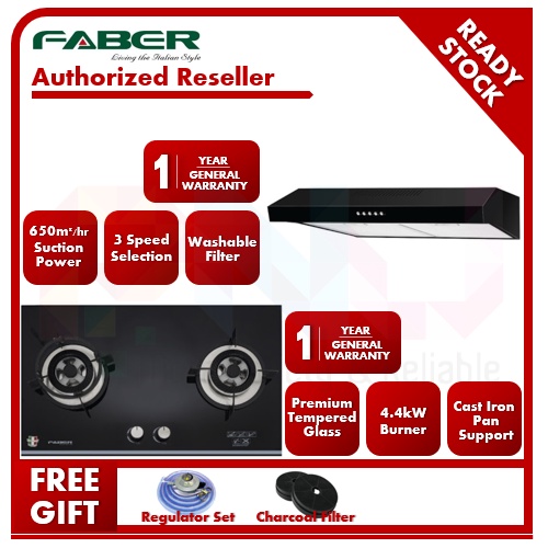 Faber Italia 650 m³/hr Cooker Hood FABERJET CLASSO 7633BK + Builtin