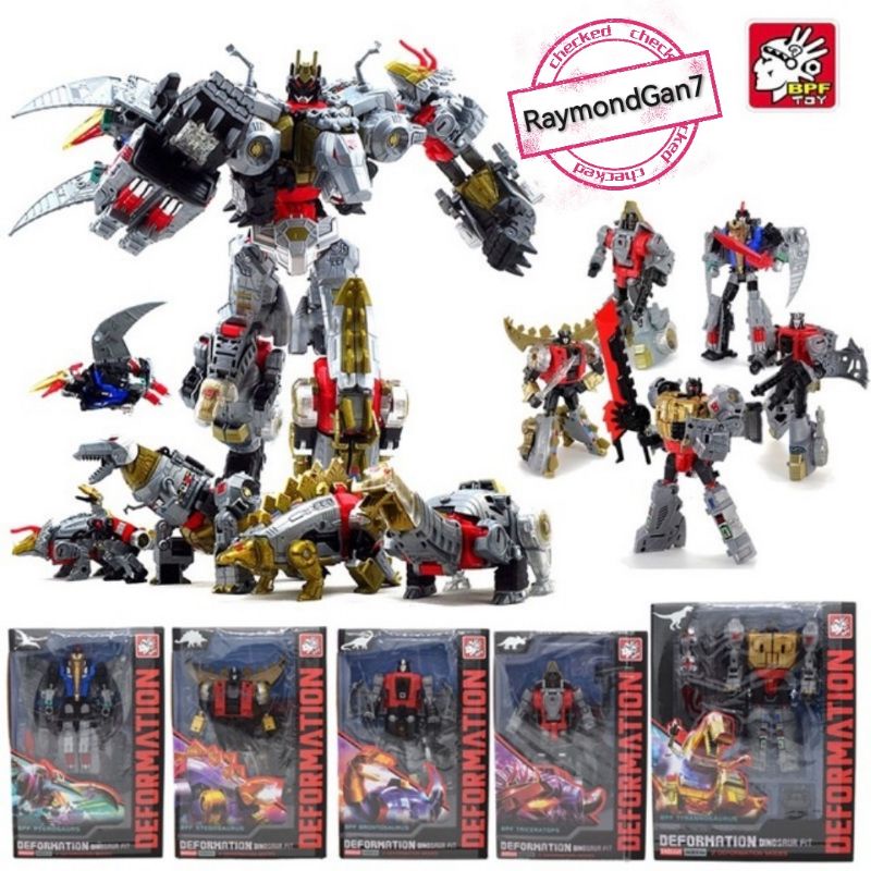 BPF Toys - Dinobots Combiner Volcanicus (a set of 5 dinobots)(33cm of ...