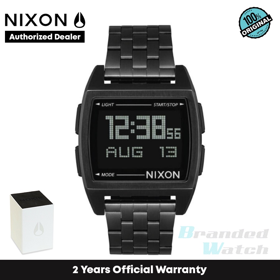 [Official Warranty] Nixon A1107001 Men's Base All Black 38mm Stainless