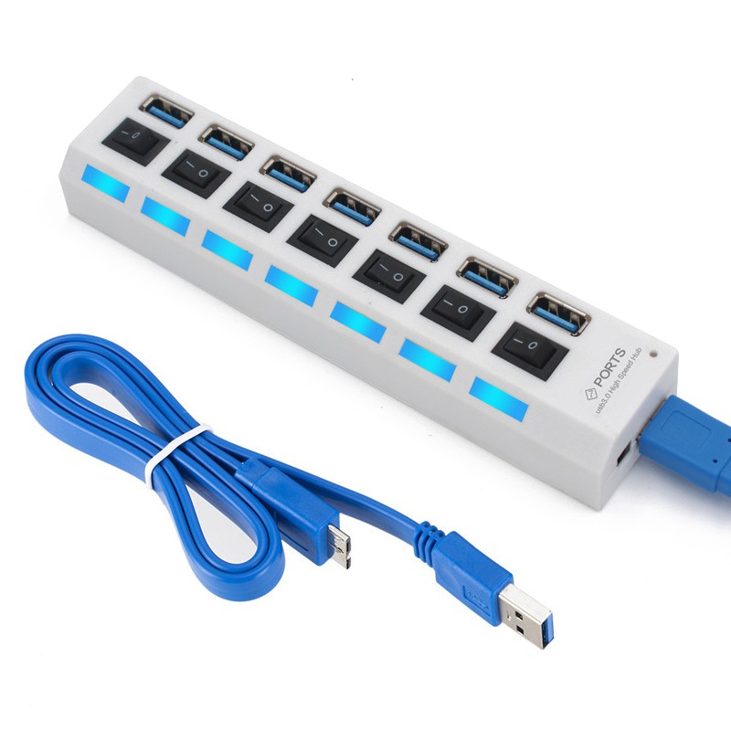 USB 3.0 HUB Super High Speed Multi Usb Hub 4 Port / 7 Port Expander For ...