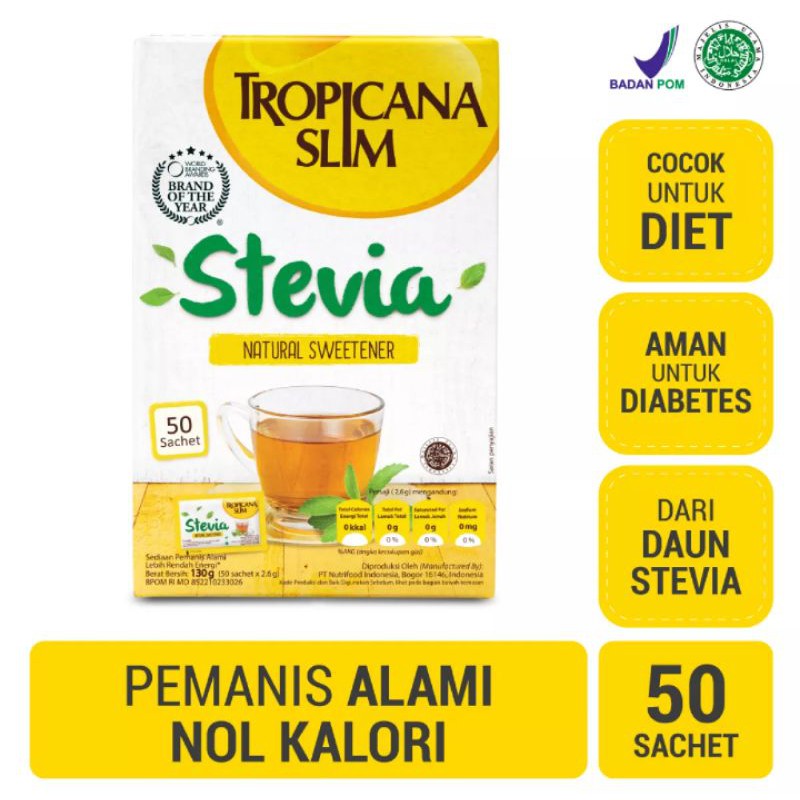 Tropicana Slim Stevia Sweetener 50's Sugar Tropicana Slim Shopee Malaysia