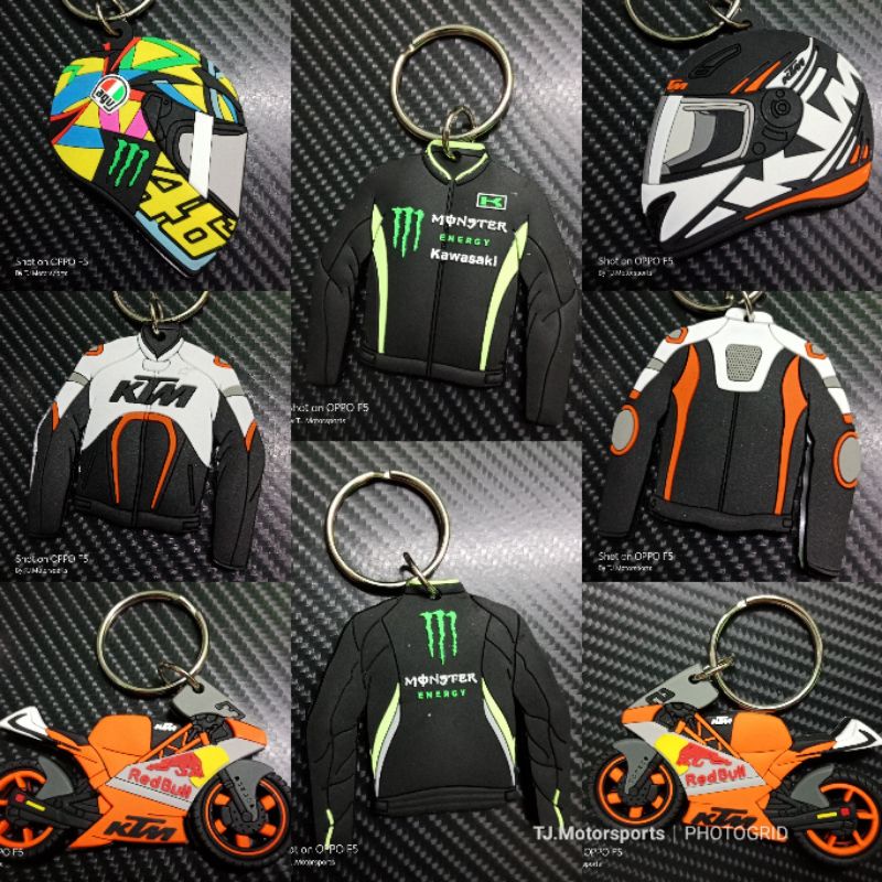 Keychain Getah Helmet Rossi KTM Glove Jaket Monster Kawasaki Honda