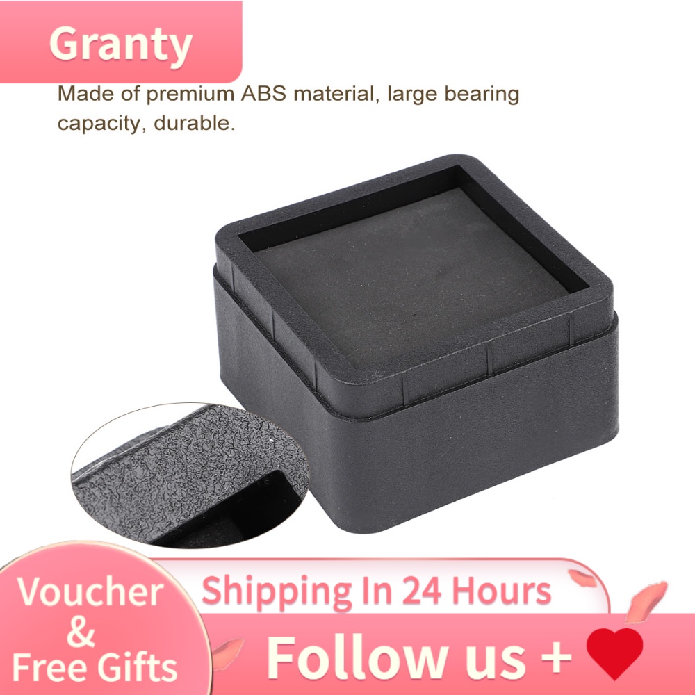【Ready】Granty 4-piece stackable riser black square bed 2 \