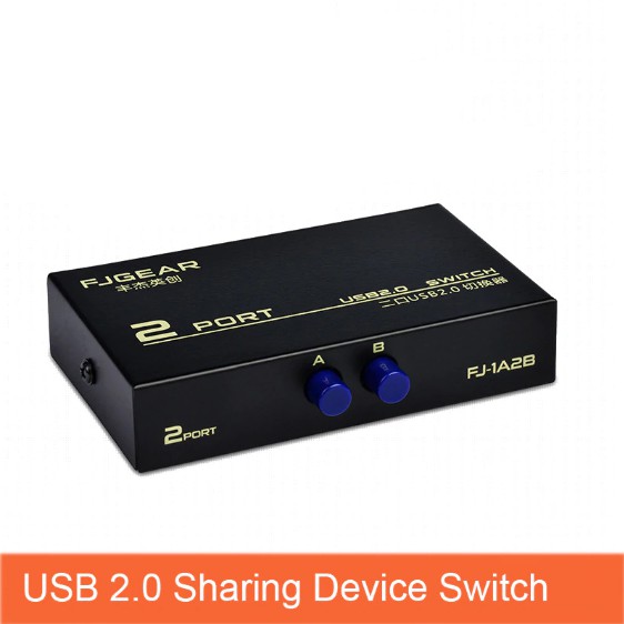 QIANRENON USB B Interruttore Di Condivisione Della Stampante 2 Porte