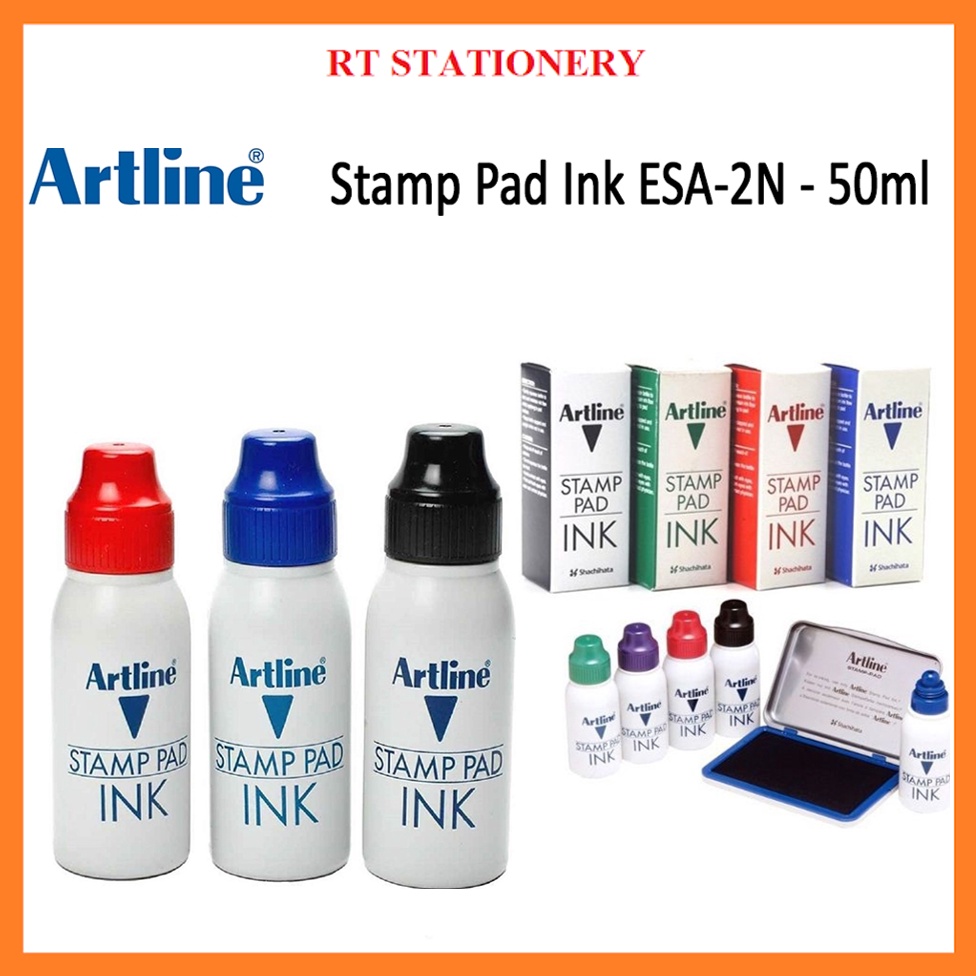 Artline Stamp Pad Ink 50ml (Black / Blue / Red) Shopee Malaysia