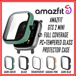 Amazfit GTS 4 Mini cover with tempered glass screen protector - Sakura Pink