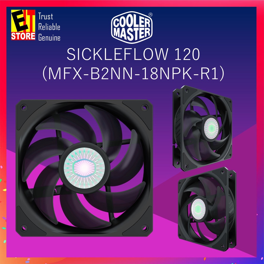 COOLER MASTER SICKLE FLOW 120MM FAN - NO LED (MFX-B2NN-18NPK-R1 ...