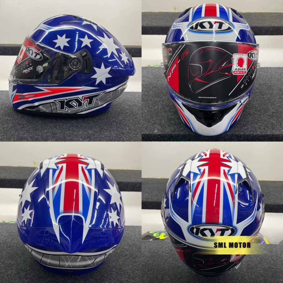 Kyt Nfr Broc Parkes Full Face Helmet With Double Visor Pinlock Shopee Malaysia