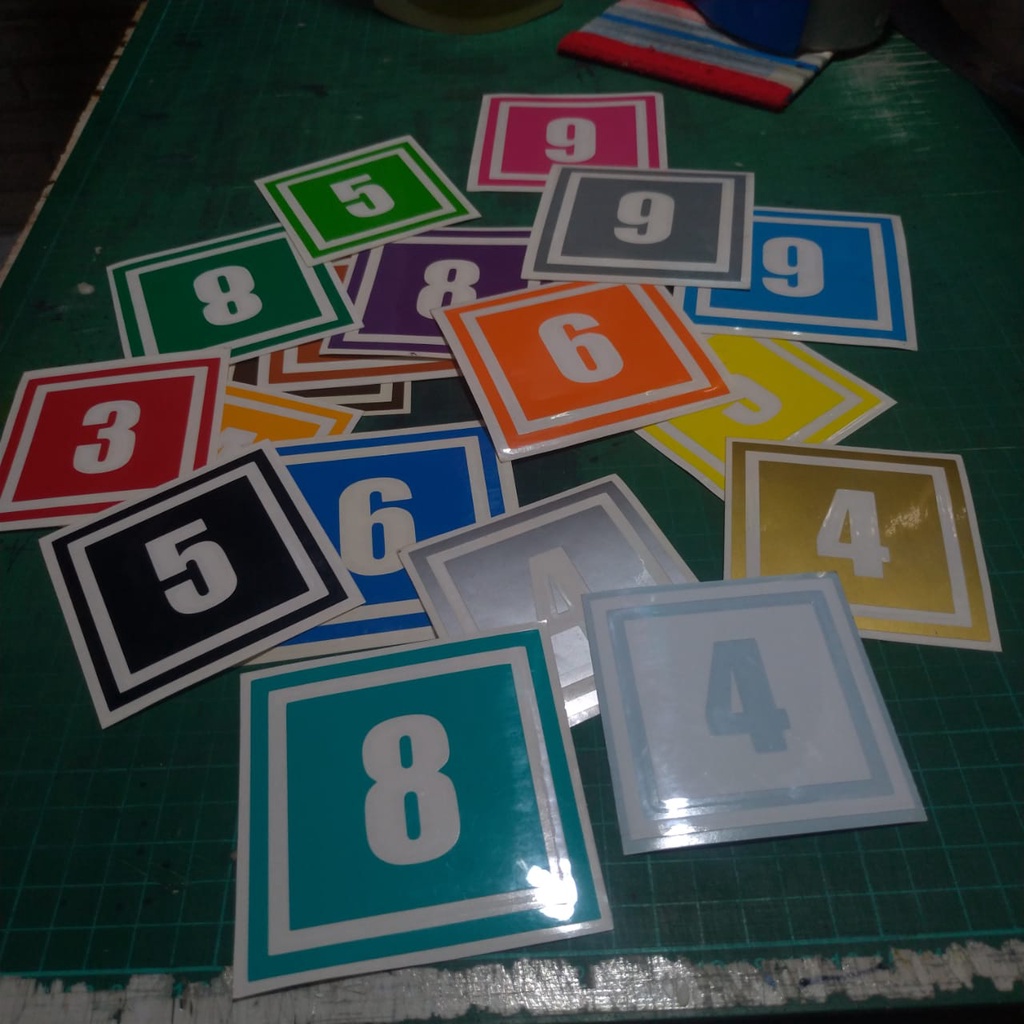 DLM SQUARE NUMBER LABEL STICKER 25 CM FOR STICKING ON GLASS DISPLAYS ...
